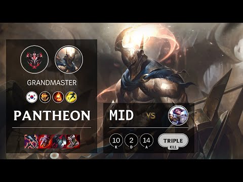 Pantheon Mid vs Fiora - KR Grandmaster Patch 11.4