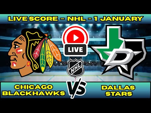 🔴 Chicago Blackhawks vs Dallas Stars | NHL PLAY BY PLAY | Live Score Update 1 January