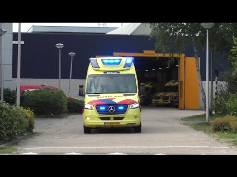 Luchthoorn 18X Ambulance GGD post Haarlem met spoed onderweg in Haarlem