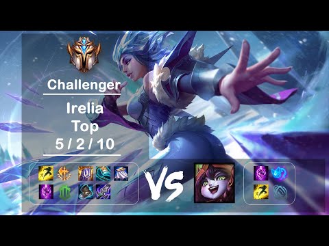 Top Irelia vs Lulu KR Challenger Patch 12.20