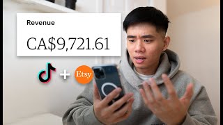 How I Made $9,721 On Etsy Using Tiktok (In 2 Months)