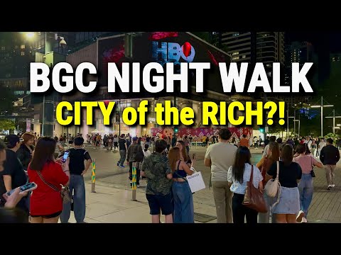 Philippines’ Richest City District?! 🇵🇭 BGC Manila at Night - Walking Tour