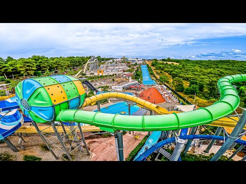 🤯 Barrel + UpHill + Space Bowl Combo WaterSlide at Istralandia