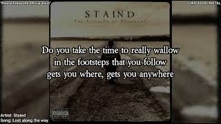 STAIND - LOST ALONG THE WAY (LYRICS ON SCREEN)