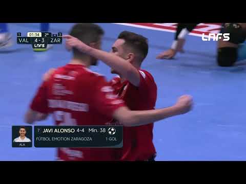 Gol Javi Alonso (4-4) Viña Albali Valdepeñas - Fútbol Emotion Zaragoza. J13, 1Div. LNFS