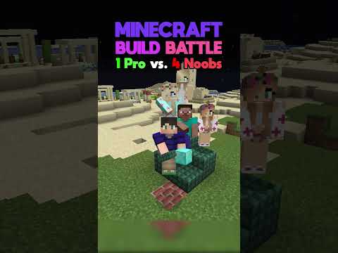 Minecraft Build Battle: Pro vs. 4 Noobs