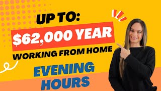 Up To $62,000 Year EVENING HOURS Work From Home Job Hiring In The US Only | No Degree Needed