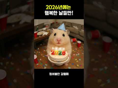 새해부터 노래 불러재끼는 햄스터