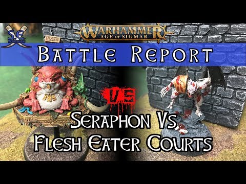 Age of Sigmar 2nd Edition Battle Report! Seraphon Vs Flesh Eater Courts!