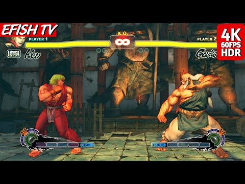 Ken vs Gouken (Hardest AI) - Ultra Street Fighter IV | PS5 4K 60FPS