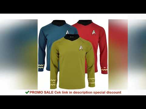 Halloween costume Startrek Cosplay TOS Captain Kirk Gold Shirts Spock Blue Uniforms Red Starfleet To