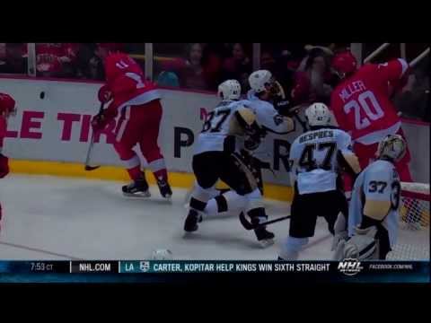Sidney Crosby high sticks Bortuzzo and Drew Miller gets the Penalty HD Dec 14 2013
