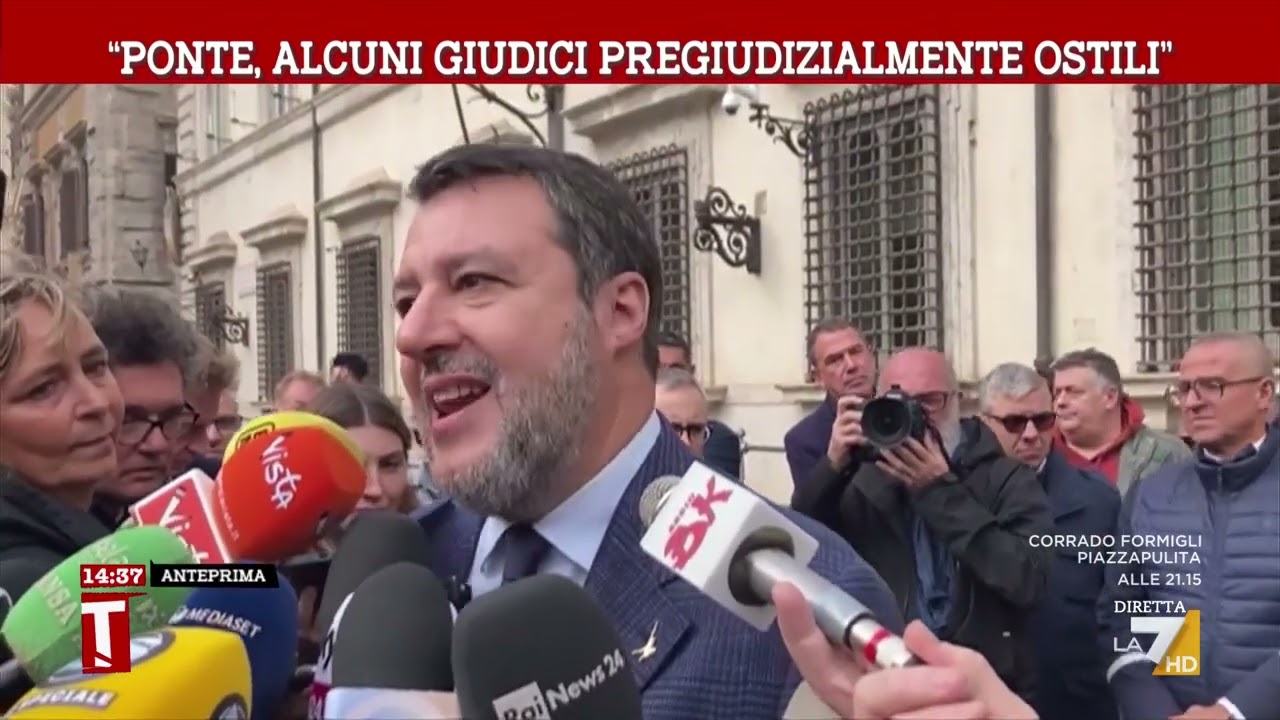 Ponte, Matteo Salvini: "Alcuni giudici pregiudizialmente ostili"