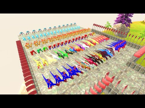 Colors Dinosaur Which animal runs faster? - 🦖Animal Revolt Battle Simulator🦕