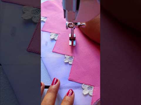 Sewing Tips And Tricks For This Viral Sleeves Design And Border Design Using Organza In 2024 #shorts