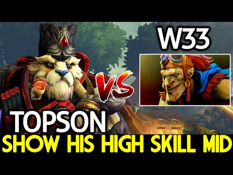 TOPSON [Tusk] Show His High Skill Destroy W33 Batrider Mid Dota 2