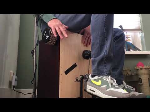 Great setup for Cajon Bass Drum Pedal Cabasa