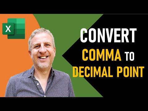 How to Convert Comma to Decimal Point & Dot to Comma in Excel