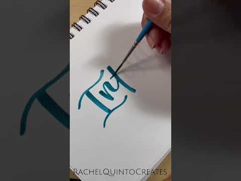Lettering Names || Intisar #shorts #handwriting #name #brushlettering