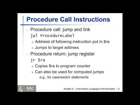 14 Mips Leaf Procedures Calls Example 1