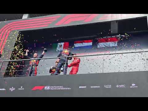 Podium Celebrations - 2023 F1 Belgian GP