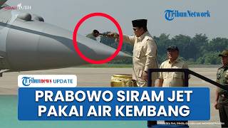 Momen Prabowo 'Mandikan' Pesawat Tempur Rafale Pakai Air Kembang saat Penyerahan Alutsista ke TNI