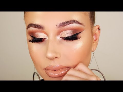 GOLD CUT CREASE GLAM | MAKEUP TUTORIAL