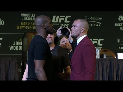 UFC 235: Press Conference Faceoffs