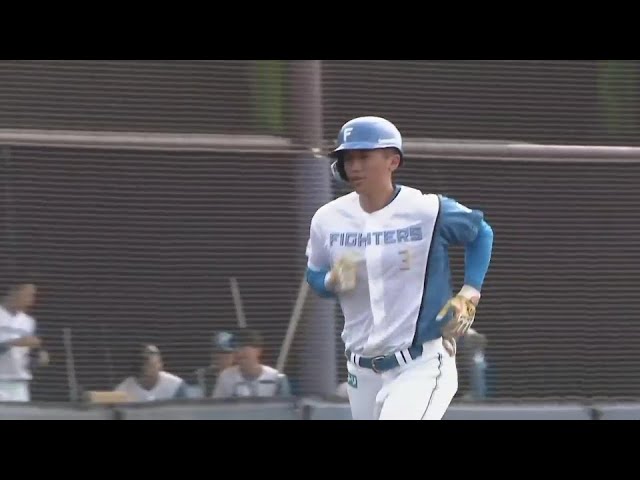 【ファーム】フルカウントから振り抜く!! ファイターズ・加藤豪将 ライナー性のソロホームランで1点を返す!! 2024年8月12日 北海道日本ハムファイターズ 対 オイシックス新潟アルビレックスBC