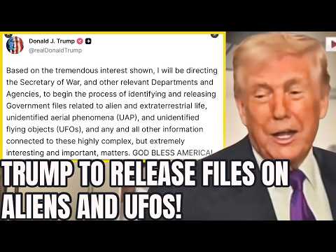 WOW! Trump says he will release files on ALIEN LIFE and UFOS! Is this disclosure?!