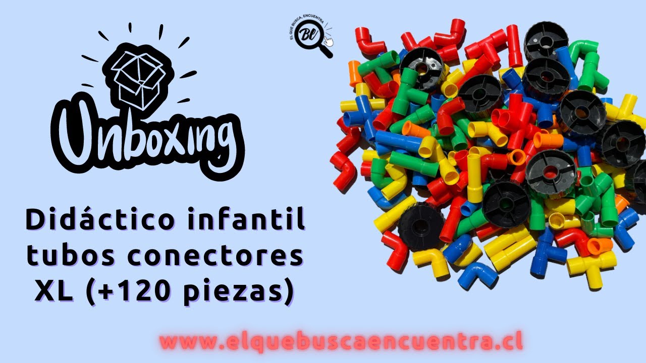Watch Unboxing - Didáctico infantil tubos conectores XL (+120 piezas) Now Unboxing - Didáctico infantil tubos conectores XL (+120 piezas)