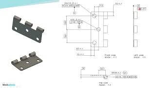 GD&T : Applying GD&T scheme to a part in assembly - Hinge bracket