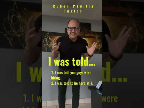 I was told… (passive voice) #ingles #english #inglesonline