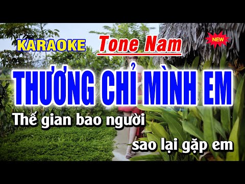 Karaoke Thương Chỉ Mình Em Tone Nam | Bạch Duy Sơn