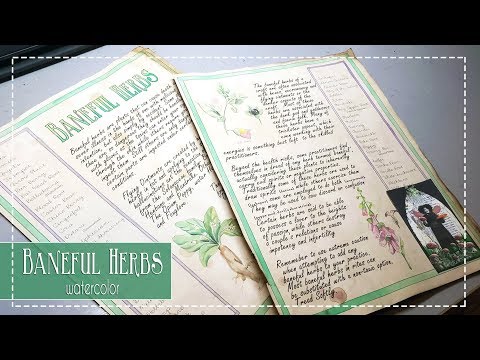 Watercolor Book of Shadows: Baneful Herbs