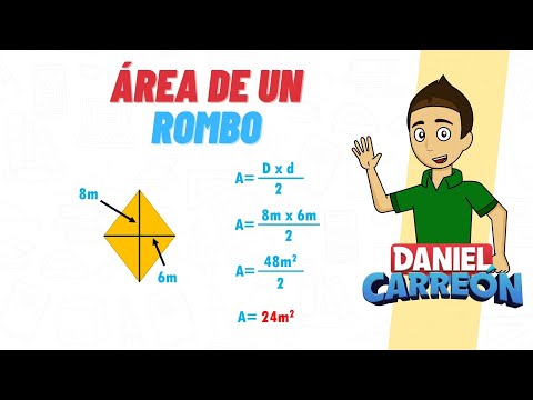 ÁREA DE UN ROMBO Super fácil  - Para principiantes