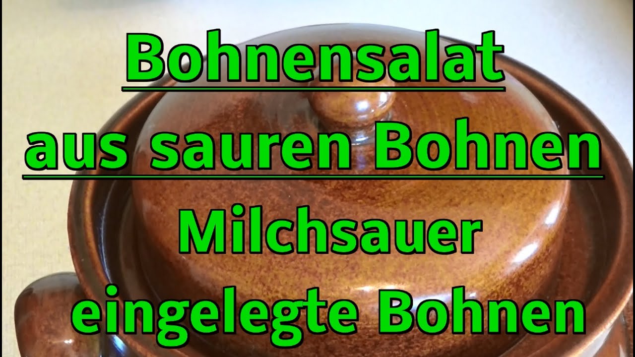 Bohnensalat aus sauren Bohnen ! kochen / milchsauer einlegen