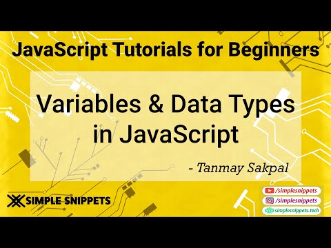 7 Variables And Datatypes In Javascript Javascript Programming Tutorials For Beginners