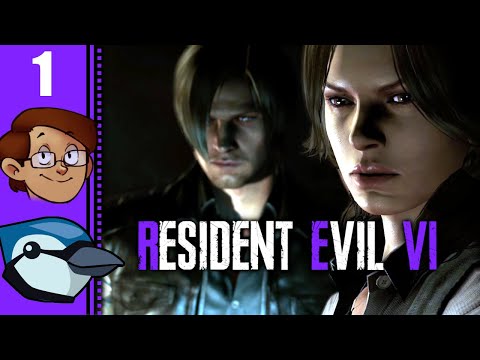Let's Play Resident Evil 6 Co-op Part 1 - Leon Chapter 1: Basically "The Happening"