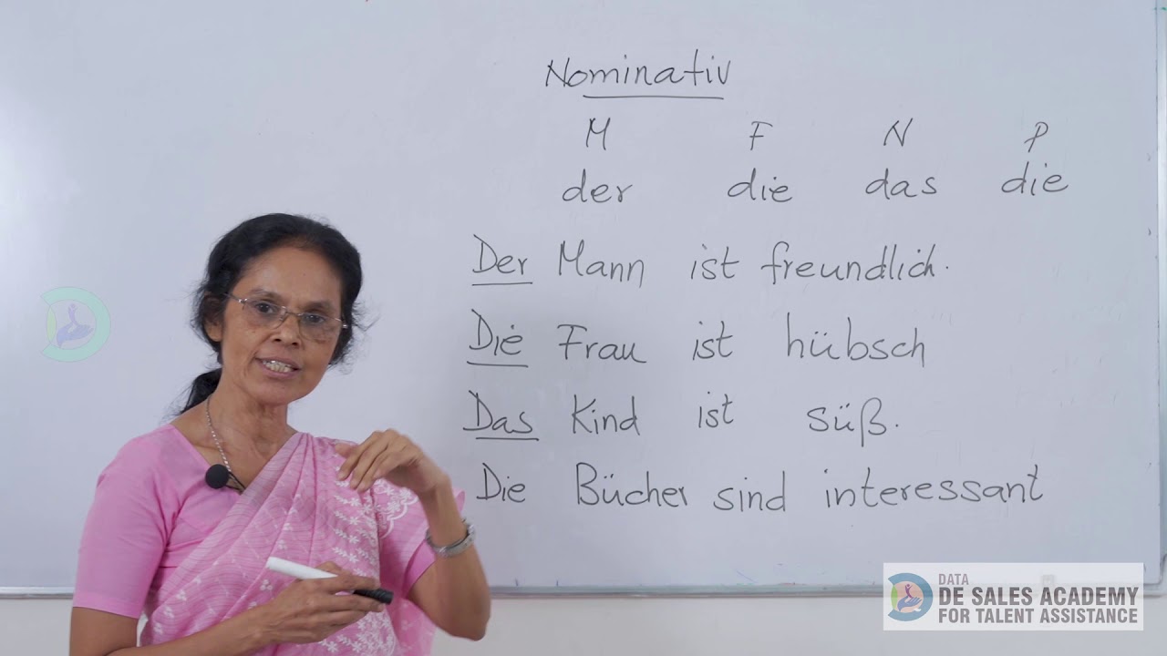 009 NOMINATIV CASE: Use Nominativ Case in German: German Language Course A1 Level: De Sales Academy