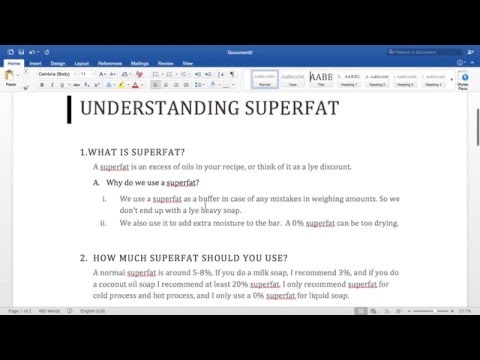 A lesson on understanding superfat and creating a soap recipe by hand