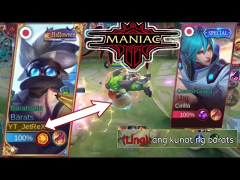 BARATS CORE + MANIAC TO UNLI LEGENDARY | TRY THIS TANK BEST BUILD 2022 | MLBB | JETREXTV 🔥🔥