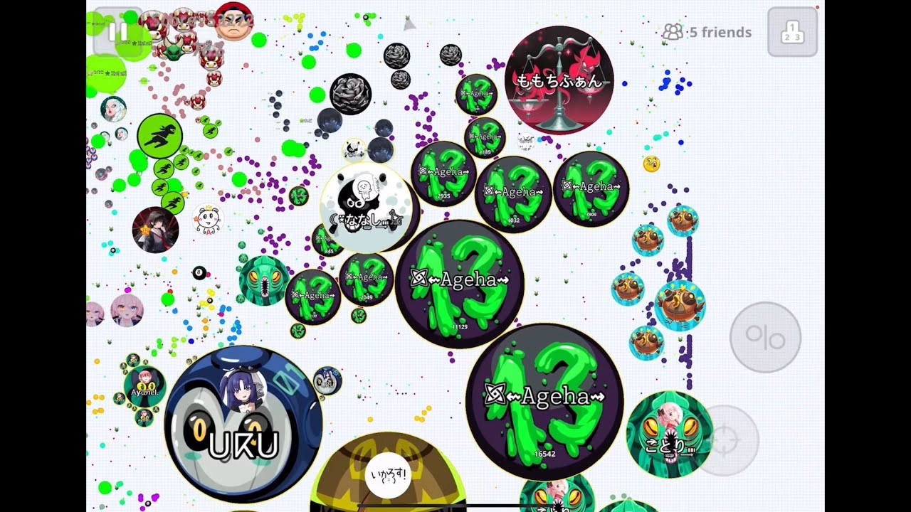 Agario Mobile - 【声あり】激アツ鯖楽しすぎて辞められなくなりました