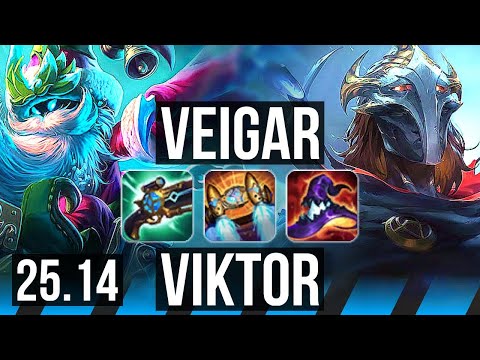 VEIGAR vs VIKTOR (MID) | 700+ games, Godlike | EUW Grandmaster | 25.14