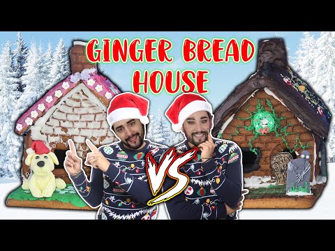 Building our dream Gingerbread houses 💜🖤 The Welsh Twins