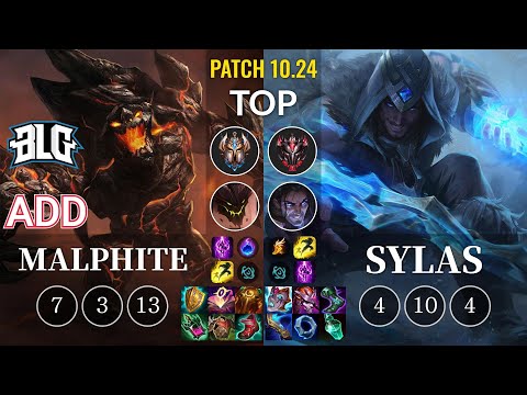 BLG ADD Malphite vs Sylas Top - KR Patch 10.24