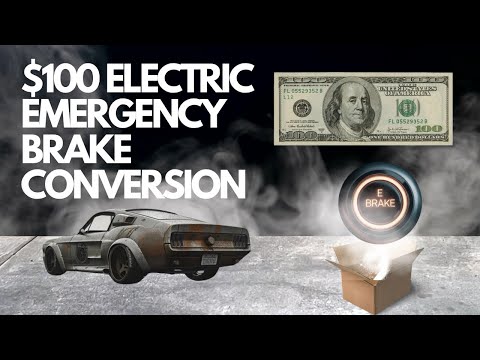 Electric Emergency Brake Conversion for ~ $100. Parking brake touch button for classic Ford Mustang