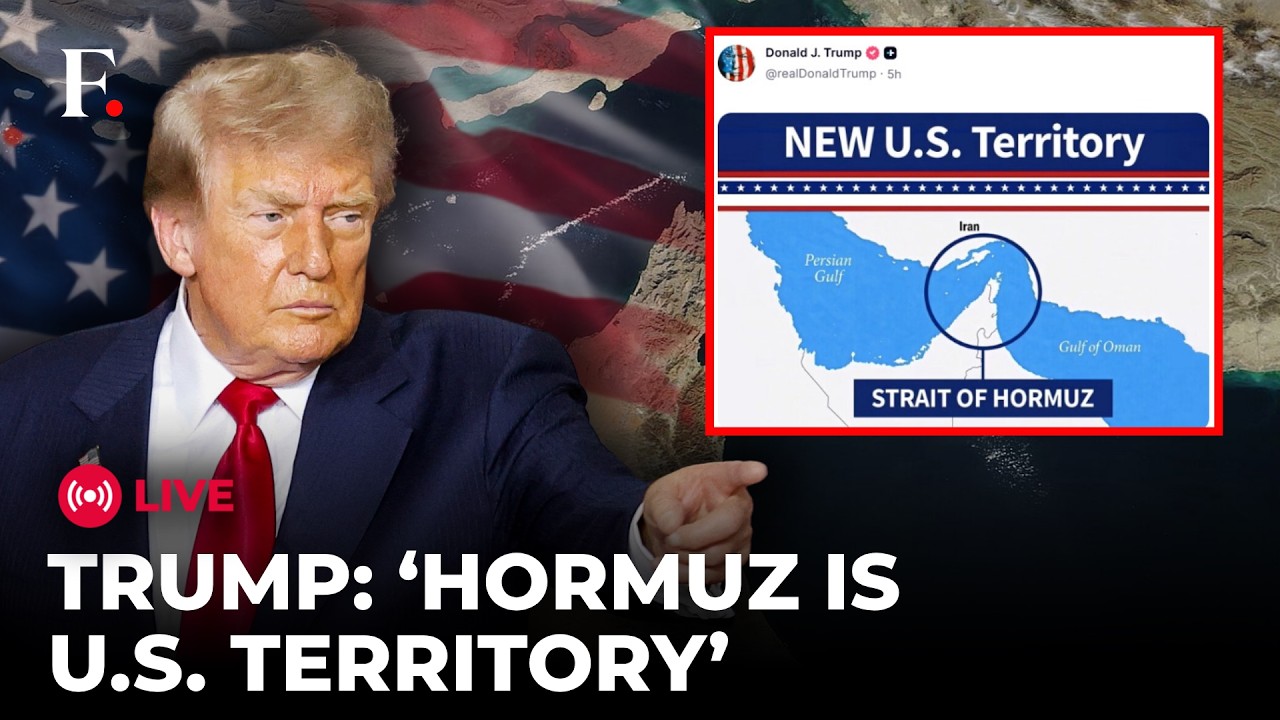IRAN WAR LIVE: Trump Releases Map Marking Hormuz as 'New US Territory' | Iran Says Strait is Closed