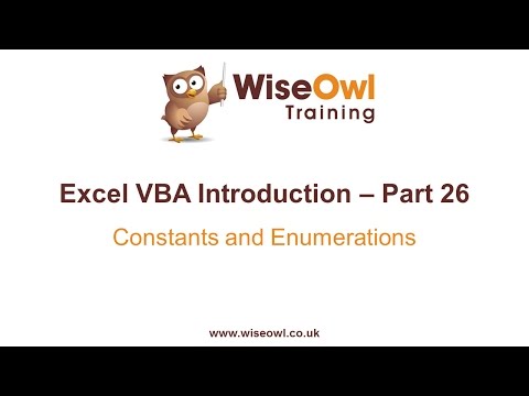 Excel VBA Introduction Part 26 - Constants and Enumerations (Const, Enum)
