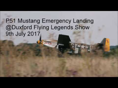 P51 Mustang Emergency Landing @Duxford